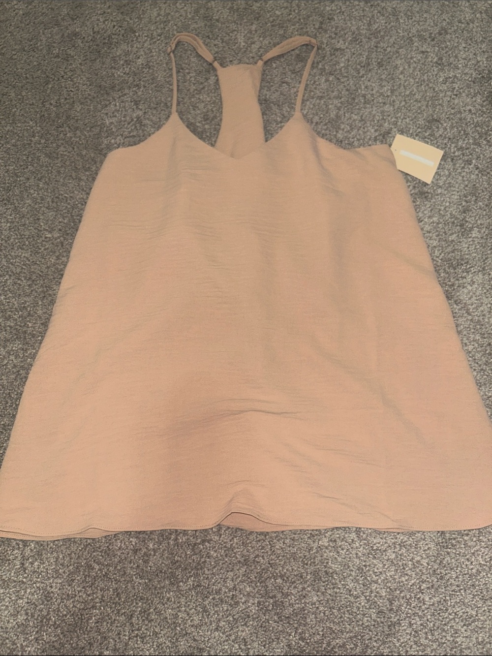 Racerback V-Neck Camisole in Nude Blush